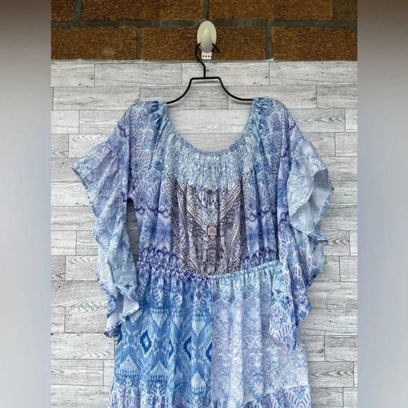 GEMS BY LORRAINE MAXI EMBELLISHED DRESS SIZE 8 - Picture 11 of 17